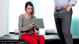 Skeptical Amateur 19 Year Old Gives Up Her Hairy Pussy 16