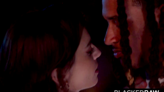 BLACKEDRAW Petite Brunette Angel Has Huge Appetite For BBC