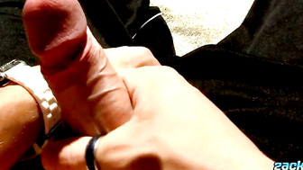Hung Uncut Stroking In The Sun - Adam Hess 2