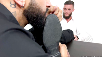 Manager porn video – Rikks New Boss Tony Worshiped - Tony