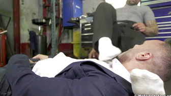 Mechanics Garage Blowjob & Facial with Pornstar Ryland Rye