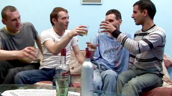 Partying Euro Twinks Love To Drink and Fuck - Duki Vlada Aco and Coice