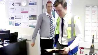 Labour Contractors Fuck In Office Kitchen - Jamie West and Nick Hill
