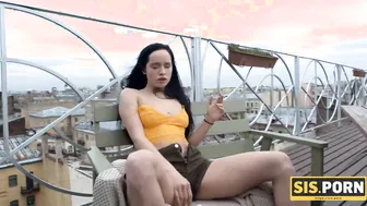 SIS.PORN. Whore with cigarette rocks out with pure stepbro