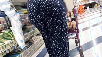 Fat booty Hispanic into pajamas shopping