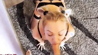 Tinder Date porn video – College Turned On cunt with mouth Blows After Tinder Date