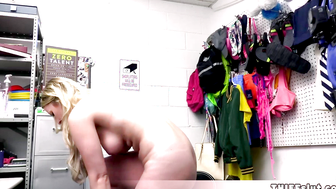 MILF shoplifter gets a rough fuck lesson