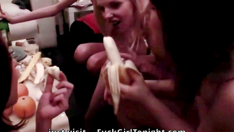 Sizzling lesbian foursome heats up the living room 24