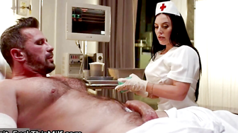 Sexy nurse Angela White takes care of patient Manuel 24