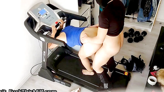 Cuckolding with a thief on a treadmill he handcuffed me and made me his slave 23