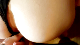A girl watches HER PORN and MASTURBATES - Hard Fuck with a Gag in her Mouth 25