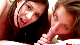 Beauty nymphos sharing landlords cock