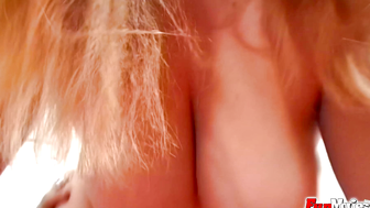 Fat chesty woman sucking cock