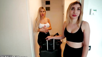 step family share a bed in hotel room step moms first 3some 10