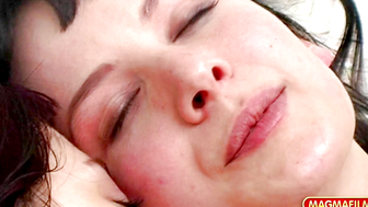 Lustful lesbians masturbating their pussies