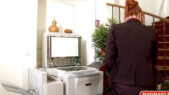 Office babe gets arse nailed