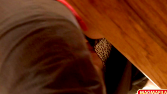 Skinny bitch jumps anally a fat cock