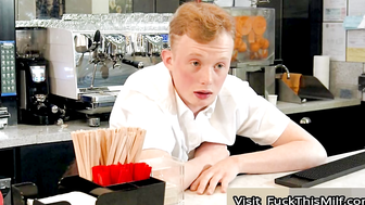Bored Waitress Syren De Mer Tries To Earn Some Extra Tips By Giving Her Gaping Asshol 26