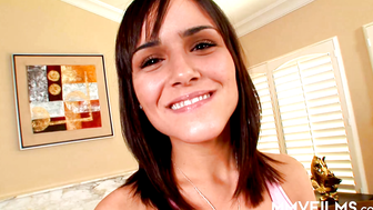Brazilian hottie fucking a big cock