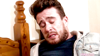 Chesty student gets throat fucked