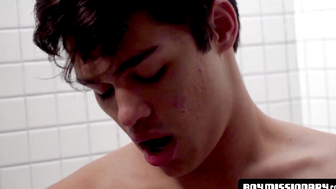 Two Mormon twinks attach in the washroom subtly