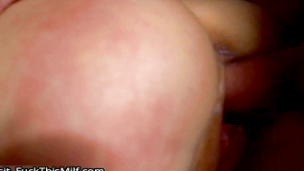 Passionate doggy-style penetration followed by a creampie received by an attractive y 24