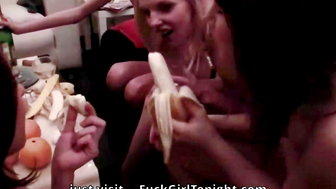 Sizzling lesbian foursome heats up the living room 26