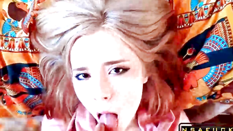StepSister Blowjob Big Cock Bro and Hard