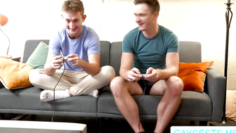 Step-Brother's Anal Play Session With Hot Teen Boy Ending In A Big Load