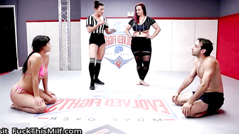 Busty Charlotte Cross owned and fucked by Jake Adams in nude wrestling 13