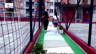 Intense exercise routine lesbian colombian with my friend Carla Morelli 55