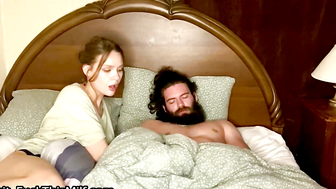 Sleepover with stepmom ended with slobbering throatpie (with subs 20