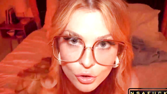 Horny Redhead Exhibitionist Fucks the Ne
