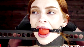 Maya Kendrick is ocked in metal and anal fucked