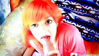 Sexy cosplayer sucks dick and gets rammed