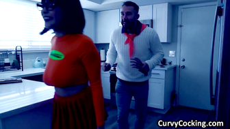 Busty Velma throats and rides Freds dick