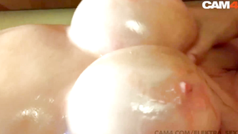 Hot lesbians get wet and messy in oily massage
