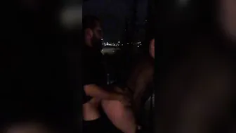 Gets Pounded into Outside Balcony