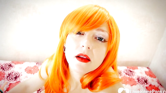 POV of hot cosplay girl sucking dick