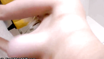 Young Chubby Siri blonde with Big Boobs in Bikini Fuck and Facial 12