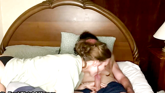 Sleepover with stepmom ended with slobbering throatpie (with subs 21