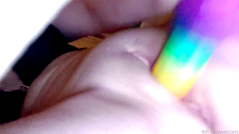 Whitney Wisconsin Dirty Talking Solo Rainbow Dildo OF Wh1tnyWiscons1n