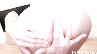 Small boobed bitch rides a long dick