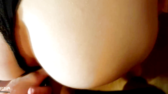 A girl watches HER PORN and MASTURBATES - Hard Fuck with a Gag in her Mouth 28