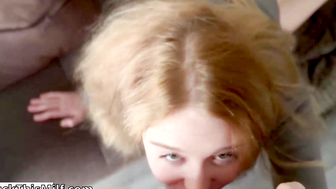 I watched Netflix with a hot blonde  cum in mouth 8