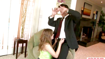 Teen babe getting ass fucked by neighbor