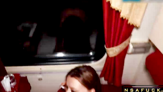 Hot Fuck on a Train POV
