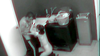 Hot Couple Blowjob and Fucking in laundry