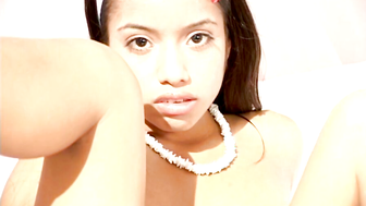 Little Lupe Huge Dildo Pussy Cum
