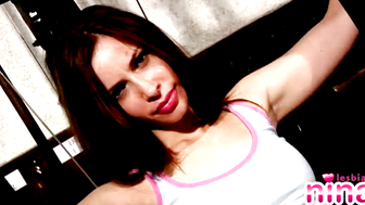 Lesbian Nina with perfect tits and WorkOut Nude